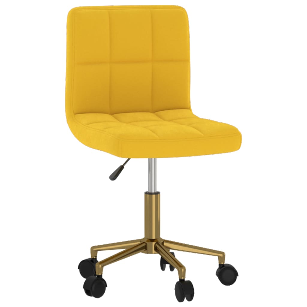 

vidaXL Eetkamerstoelen draaibaar 2 st fluweel mosterdgeel