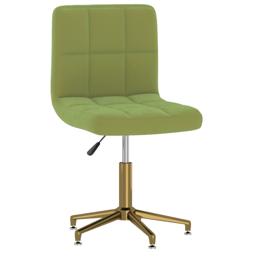 vidaXL Chaises pivotantes à manger lot de 2 vert clair velours