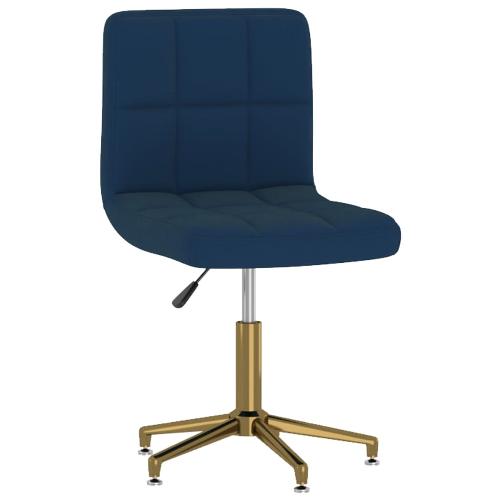 

vidaXL Eetkamerstoelen draaibaar 2 st fluweel blauw