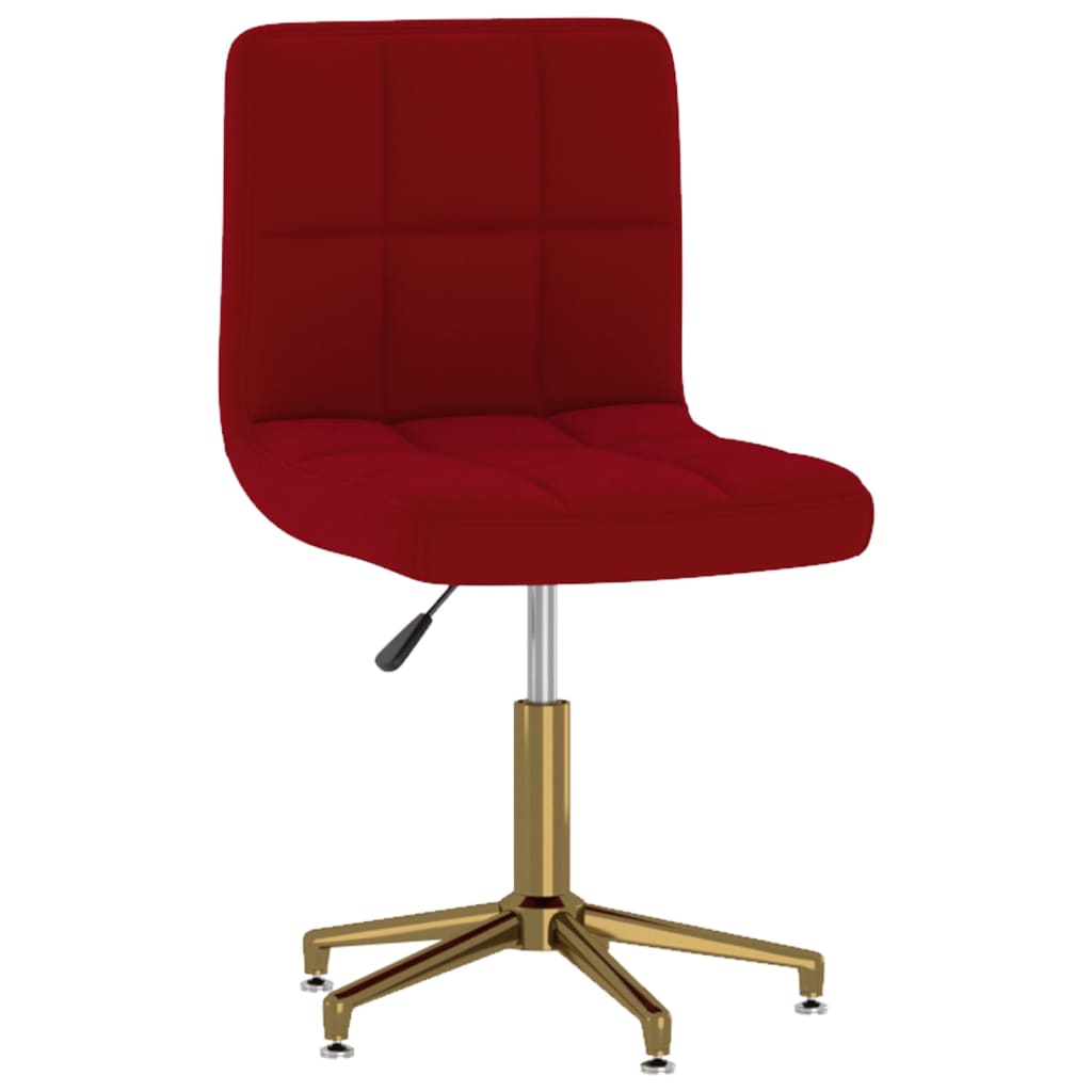 vidaXL Chaises à manger pivotantes lot de 2 rouge bordeaux velours