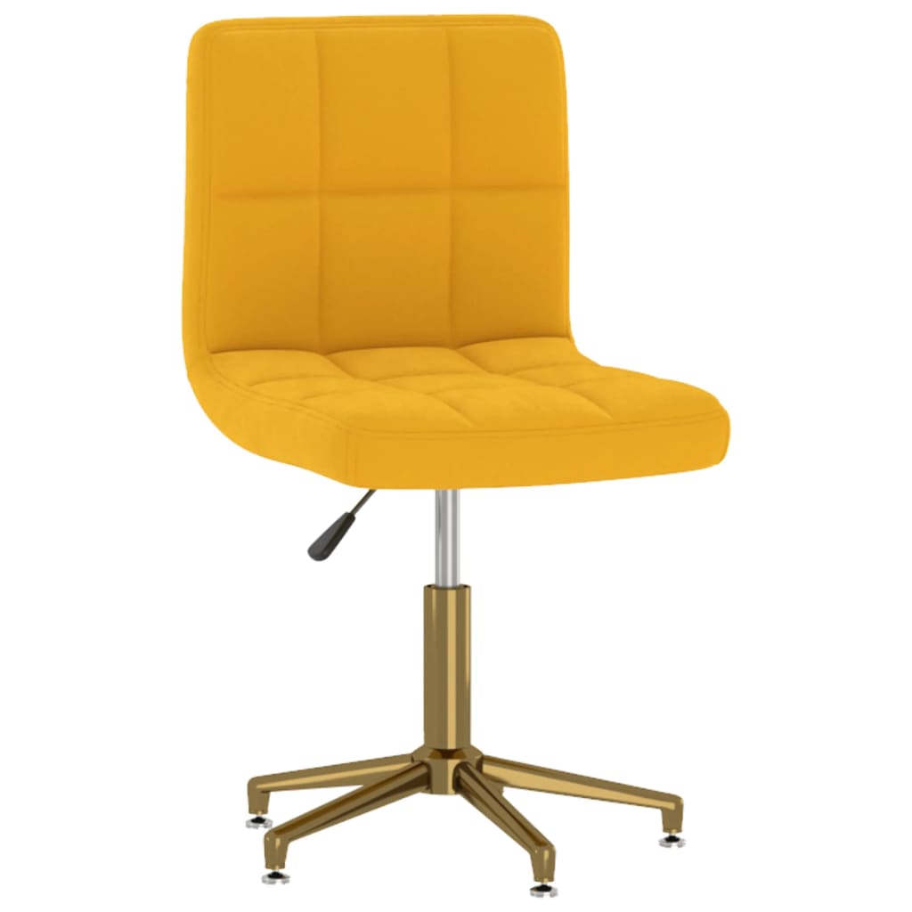 

vidaXL Eetkamerstoelen draaibaar 2 st fluweel mosterdgeel