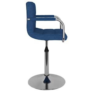 Barová židle modrá textil - obrázek 4