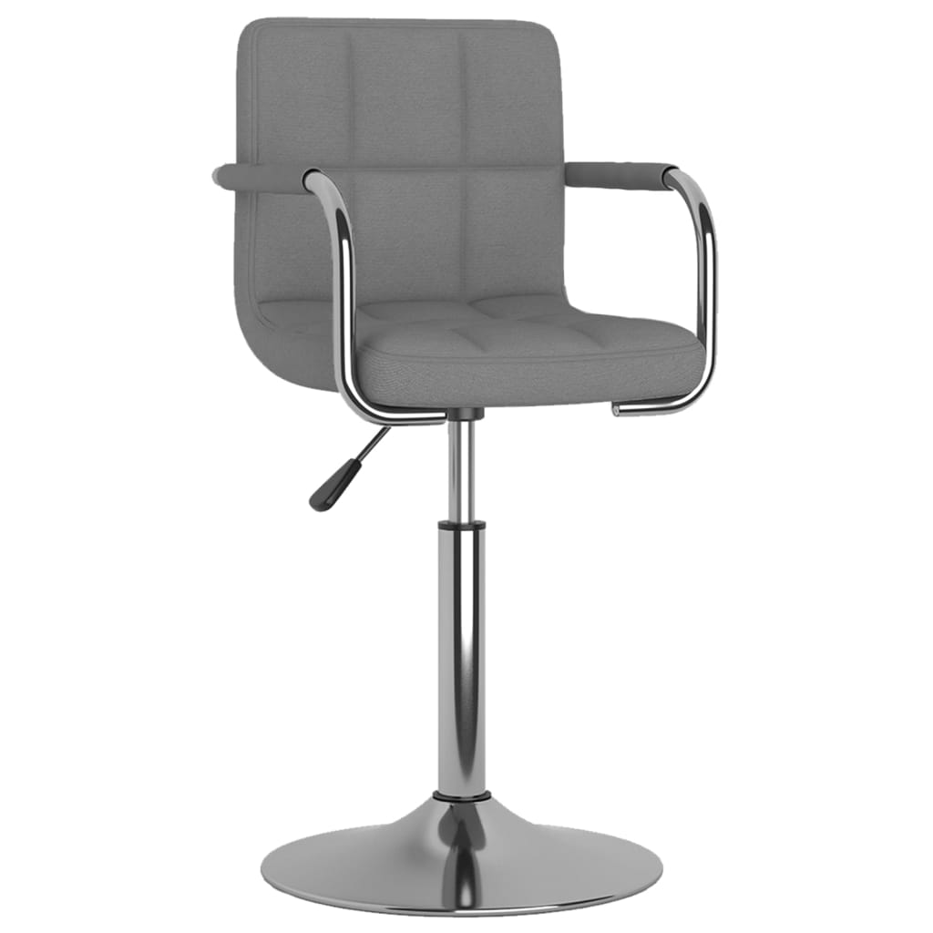 

vidaXL Eetkamerstoelen 2 st draaibaar stof lichtgrijs