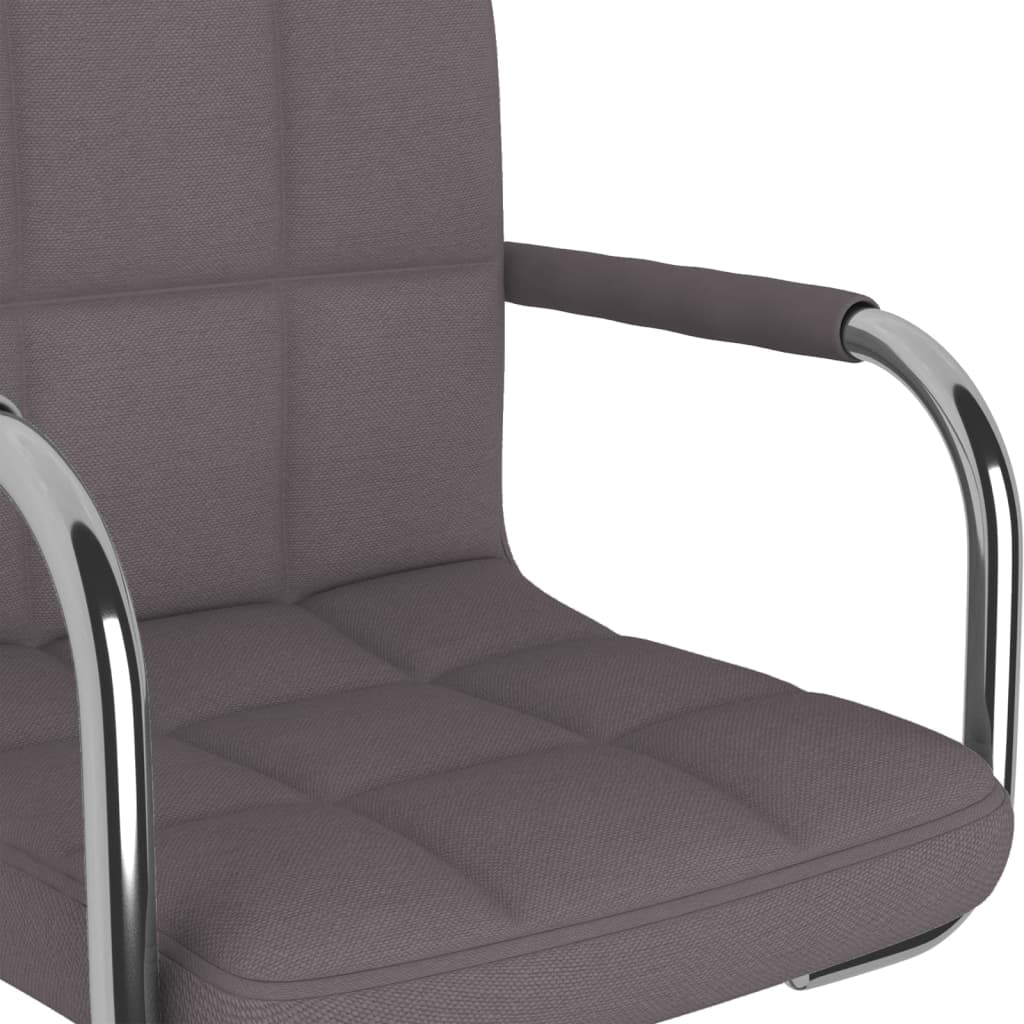 Въртящи се трапезни столове, 2 бр, таупе, текстил