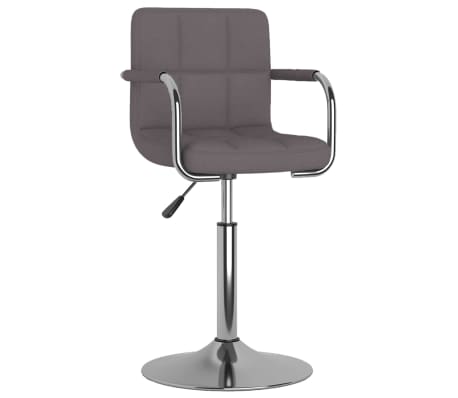 vidaXL Chaises pivotantes &agrave; manger lot de 2 taupe tissu