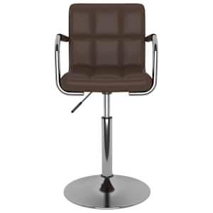 vidaXL Baro taburetė, rudos spalvos, dirbtinė oda