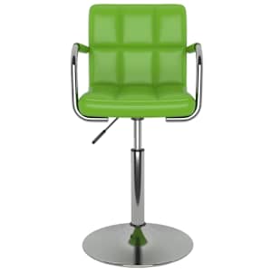 vidaXL Baro taburetė, žalios spalvos, dirbtinė oda