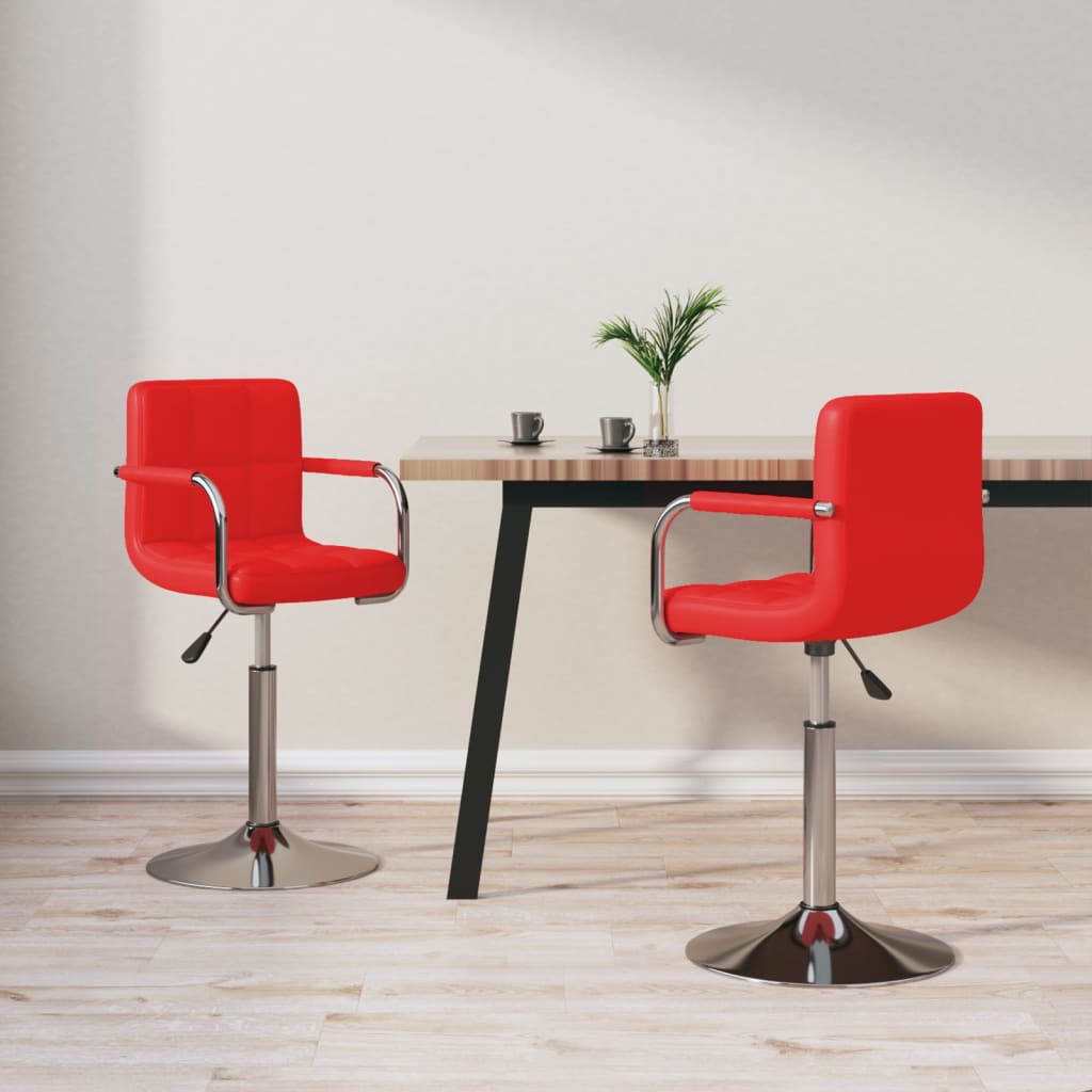 Esszimmerstühle 2 Stk. Drehbar Rot Kunstleder kaufen