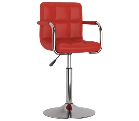 vidaXL Pasukamos valgomojo kėdės, 2vnt., vyno raudonos, dirbtinė oda