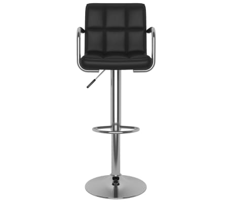 vidaXL Bar Stool Black Faux Leather