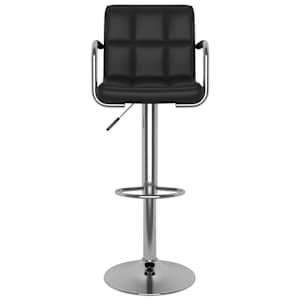 vidaXL Bar Stool Black Faux Leather