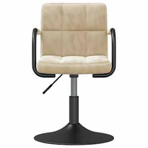 vidaXL Baro taburetė, kreminės spalvos, aksomas