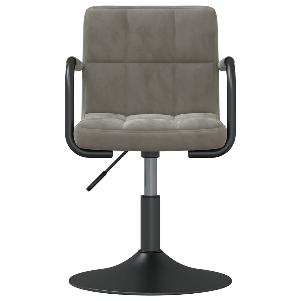 vidaXL Tabouret de bar Gris clair Velours