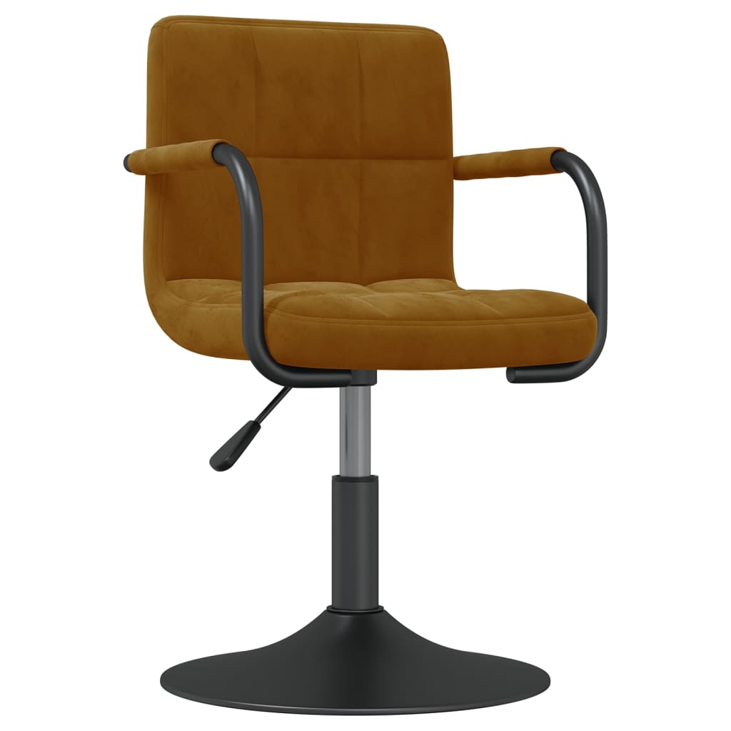 

vidaXL Eetkamerstoelen draaibaar 2 st fluweel bruin