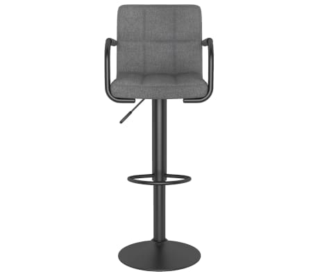 vidaXL Barová židle světle šedá textil