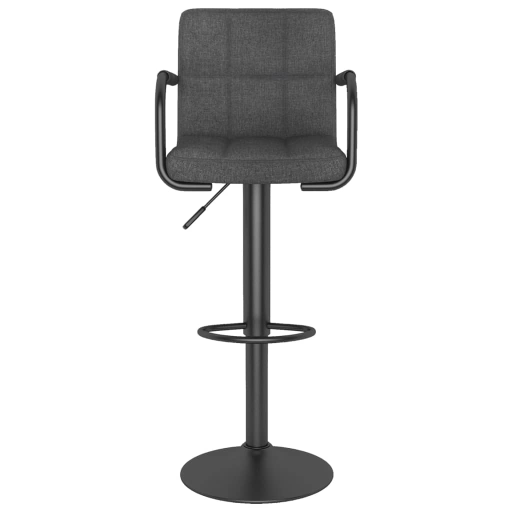 vidaXL Scaun de bar, gri închis, material textil