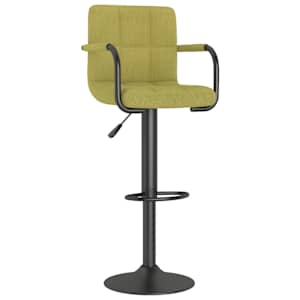vidaXL Baro taburetės, 2vnt., žalios spalvos, audinys