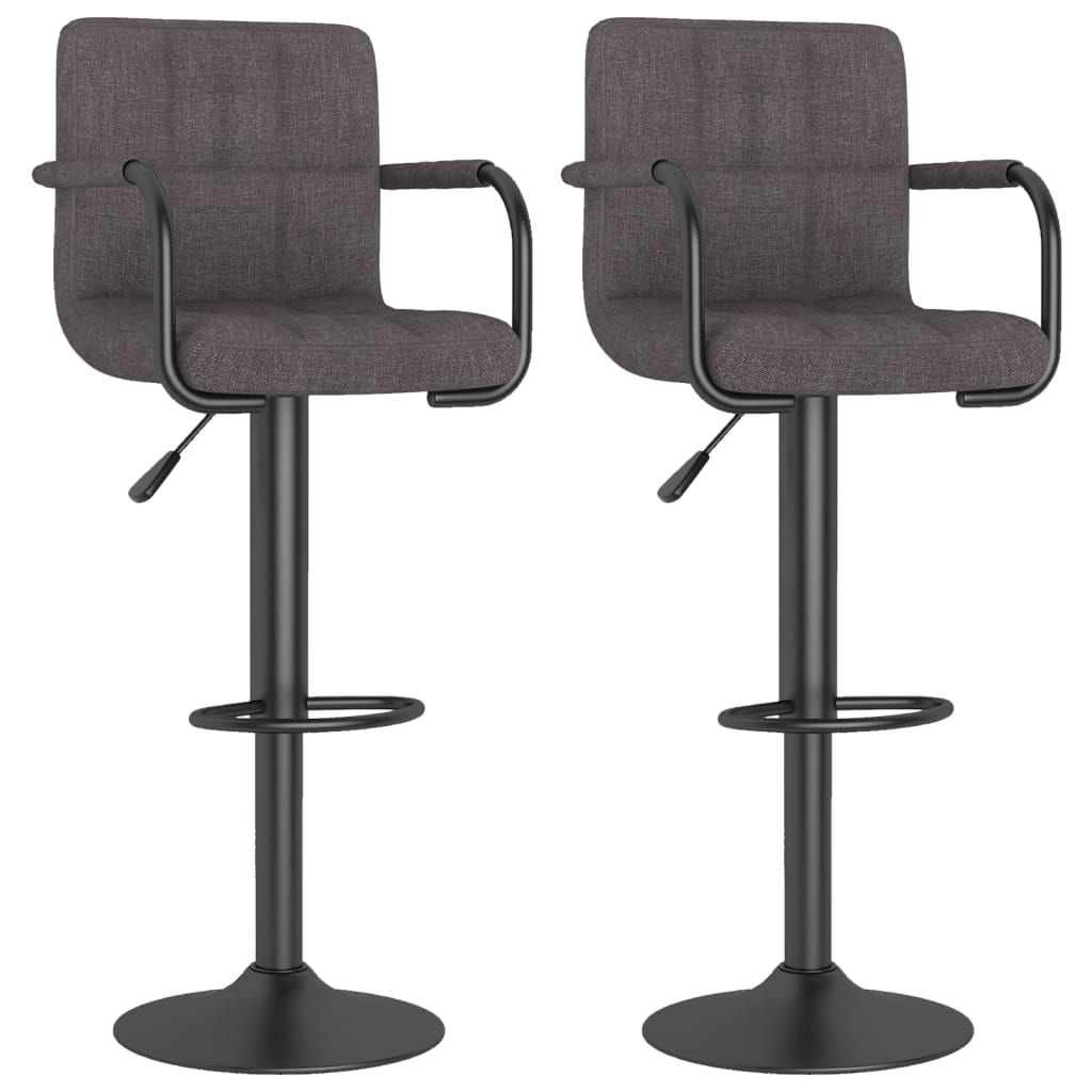 vidaXL Barové židle 2 ks taupe textil