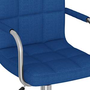Otočná kancelářská židle modrá textil - obrázek 7