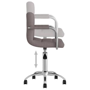 Otočná kancelářská židle taupe textil - obrázek 6