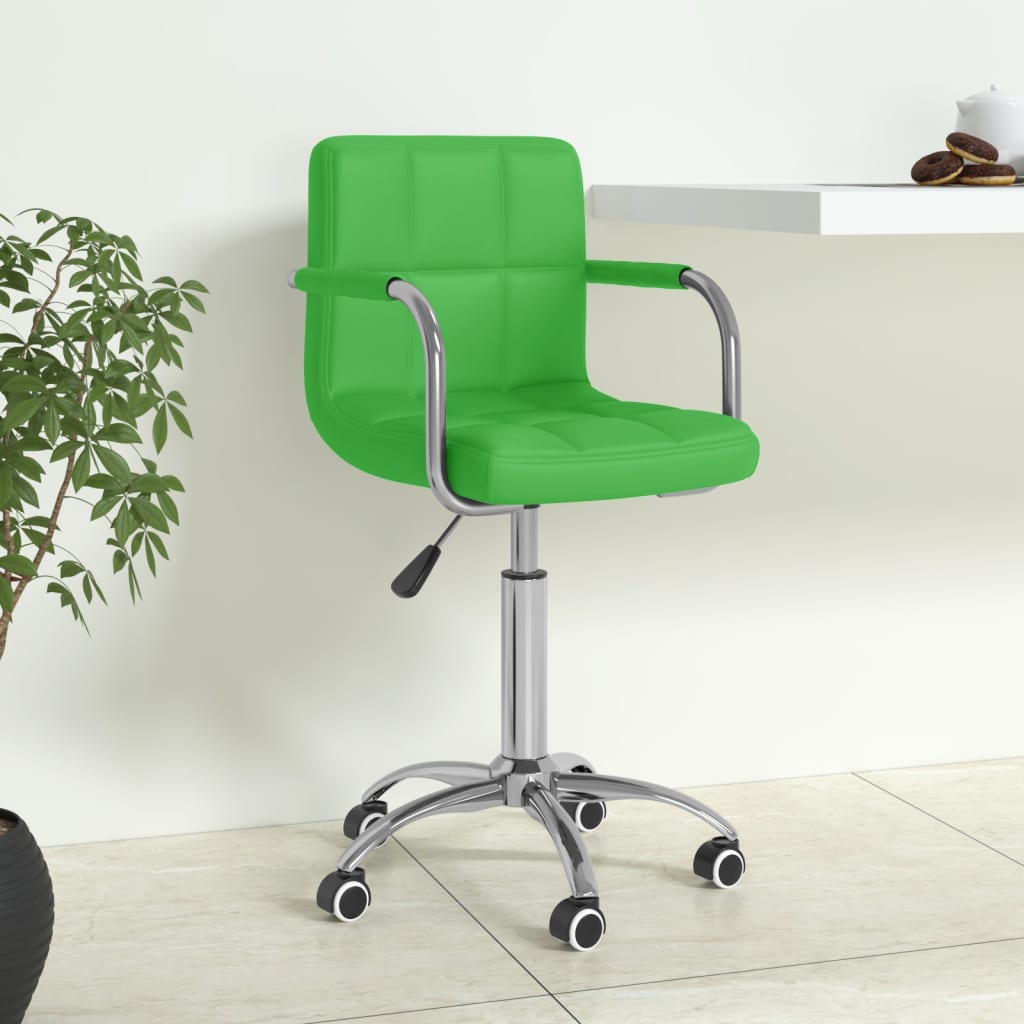 Pasukama biuro kėdė, žalios spalvos, dirbtinė oda