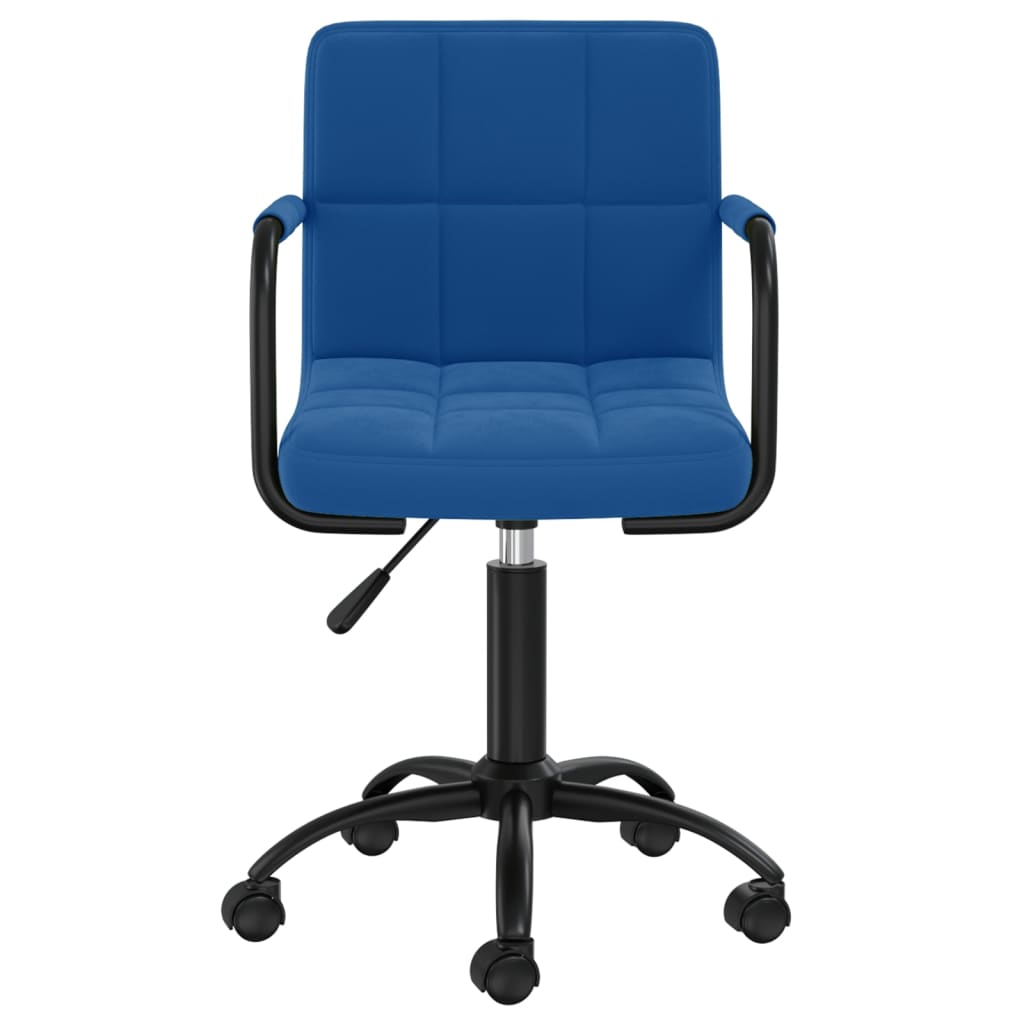 

vidaXL Kantoorstoel draaibaar fluweel blauw
