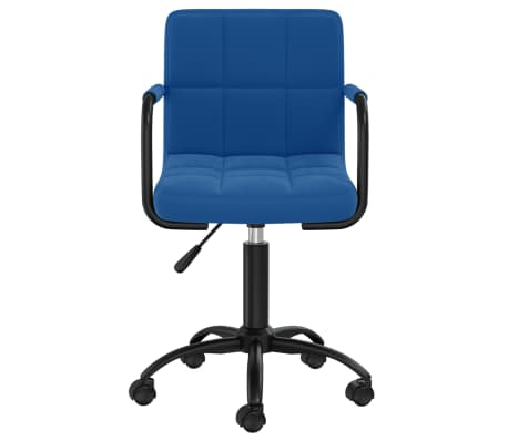 vidaXL biroja krēsls, zils samts