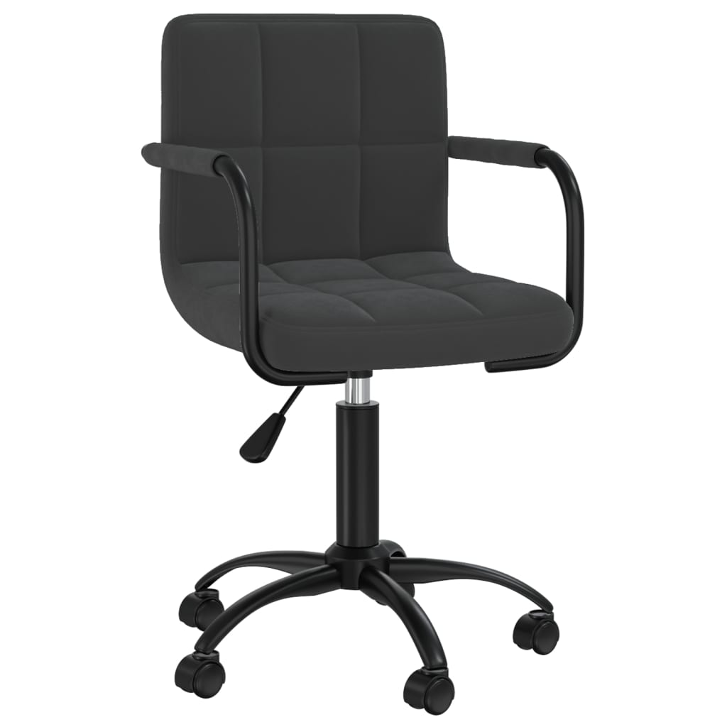 

vidaXL Eetkamerstoelen draaibaar 2 st fluweel zwart