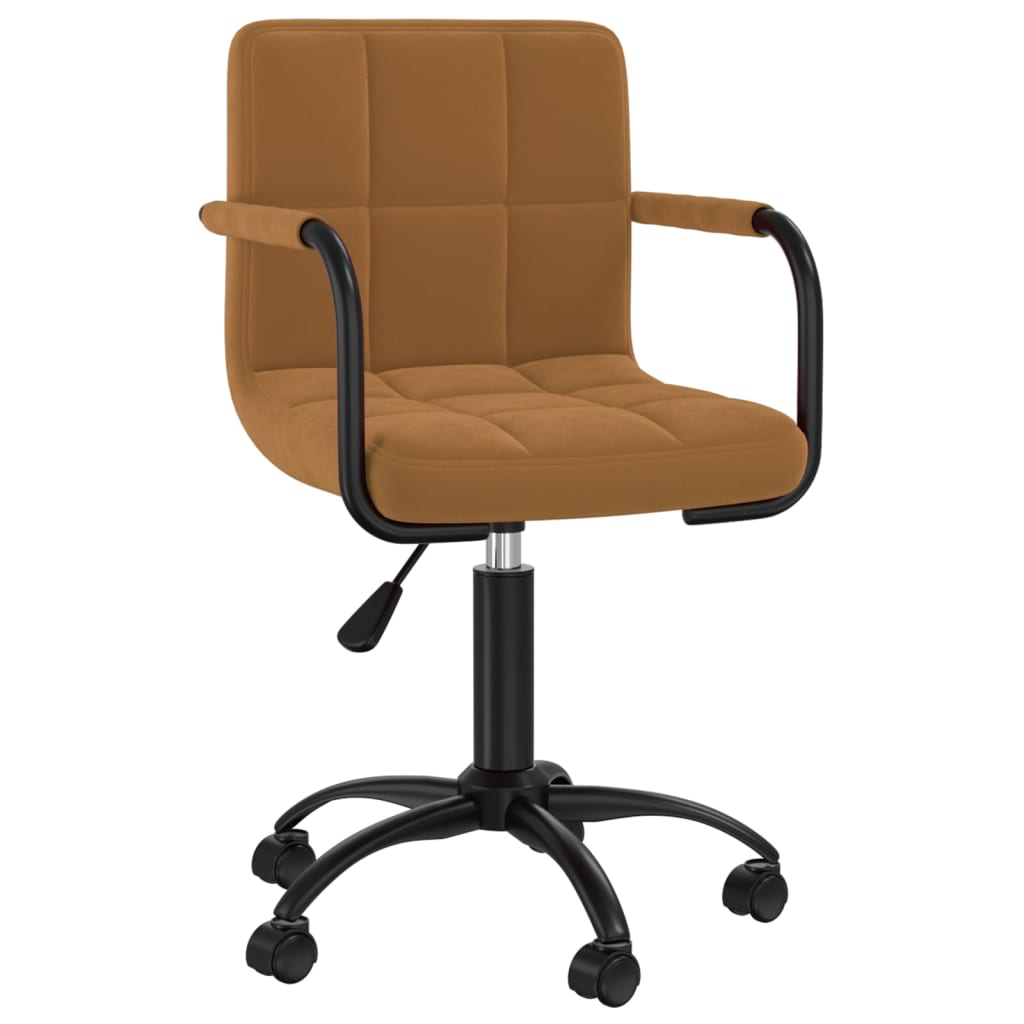 

vidaXL Eetkamerstoelen draaibaar 2 st fluweel bruin