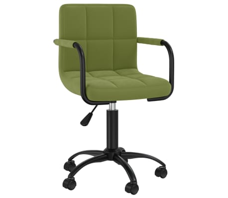 vidaXL Pasukamos valgomojo kėdės, 2vnt., &scaron;viesiai žalios, aksomas