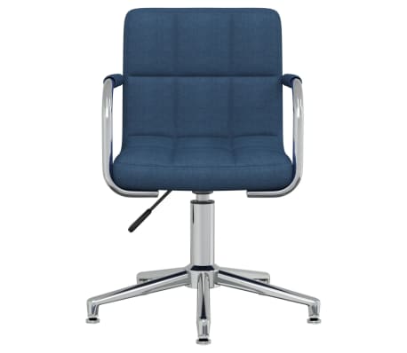 vidaXL Obrotowe krzesło biurowe, niebieskie, tapicerowane tkaniną