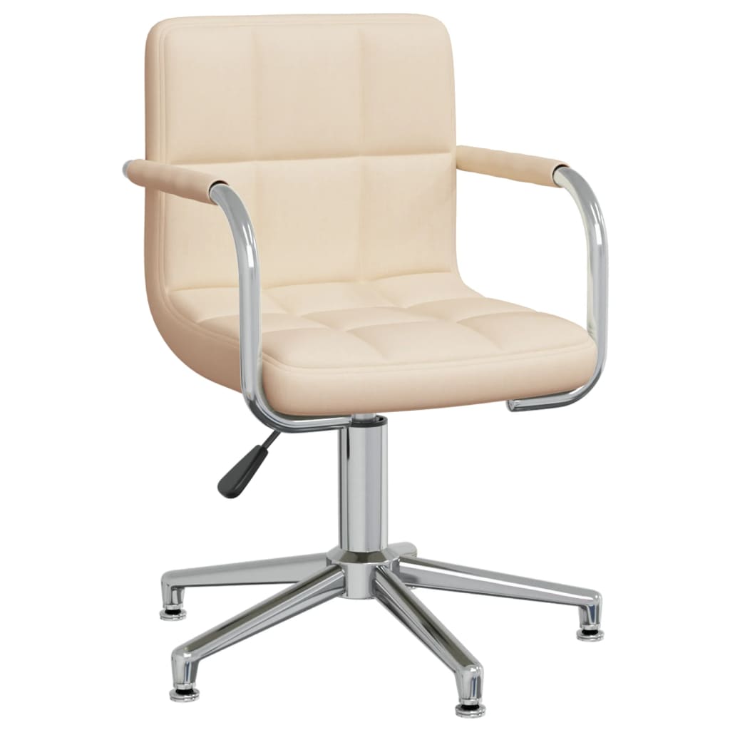 

vidaXL Eetkamerstoelen 2 st draaibaar stof crèmekleurig
