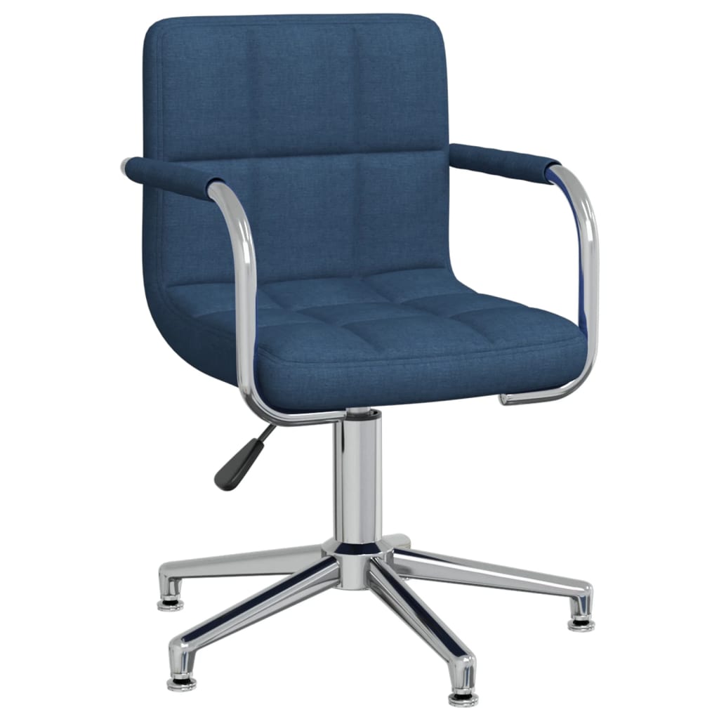 

vidaXL Eetkamerstoelen 2 st draaibaar stof blauw