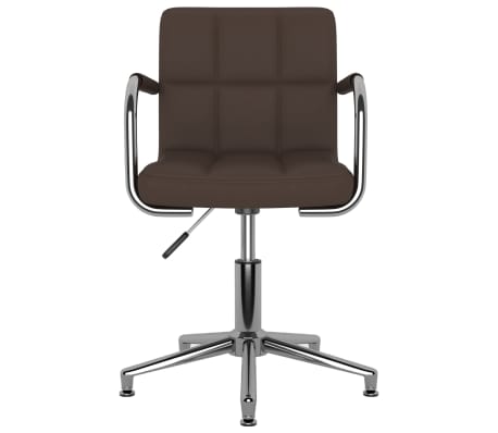 vidaXL Chaise pivotante de bureau Marron Similicuir