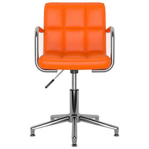 vidaXL Sedia da Ufficio Girevole Arancione in Similpelle
