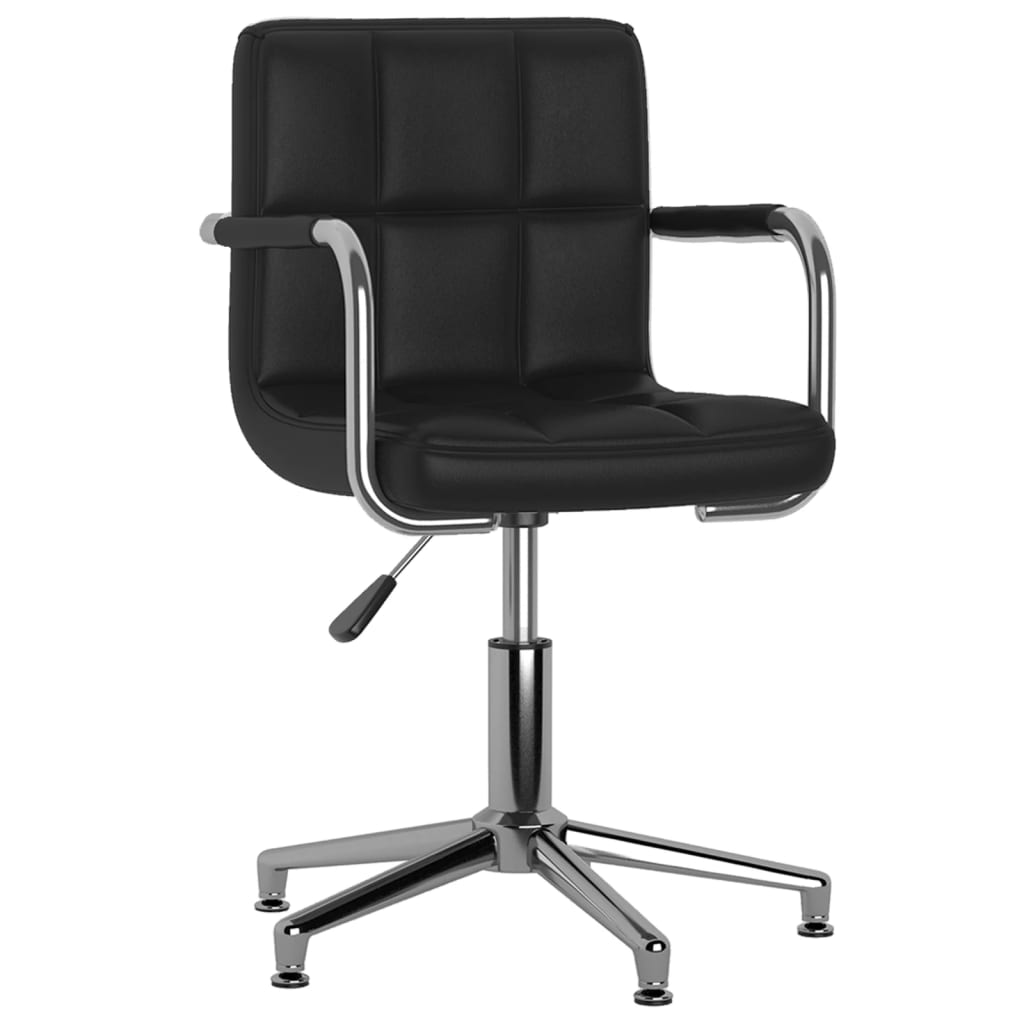 

vidaXL Eetkamerstoelen 2 st draaibaar kunstleer zwart