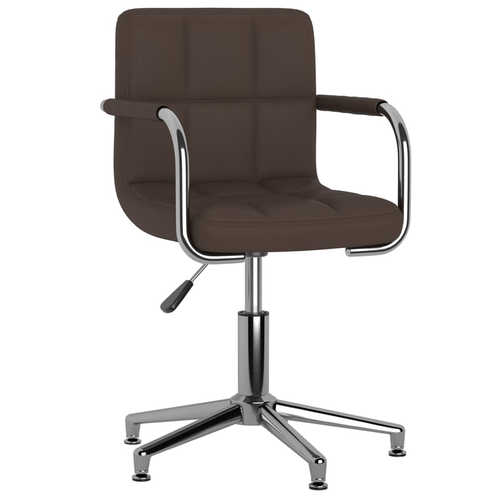 

vidaXL Eetkamerstoelen 2 st draaibaar kunstleer bruin