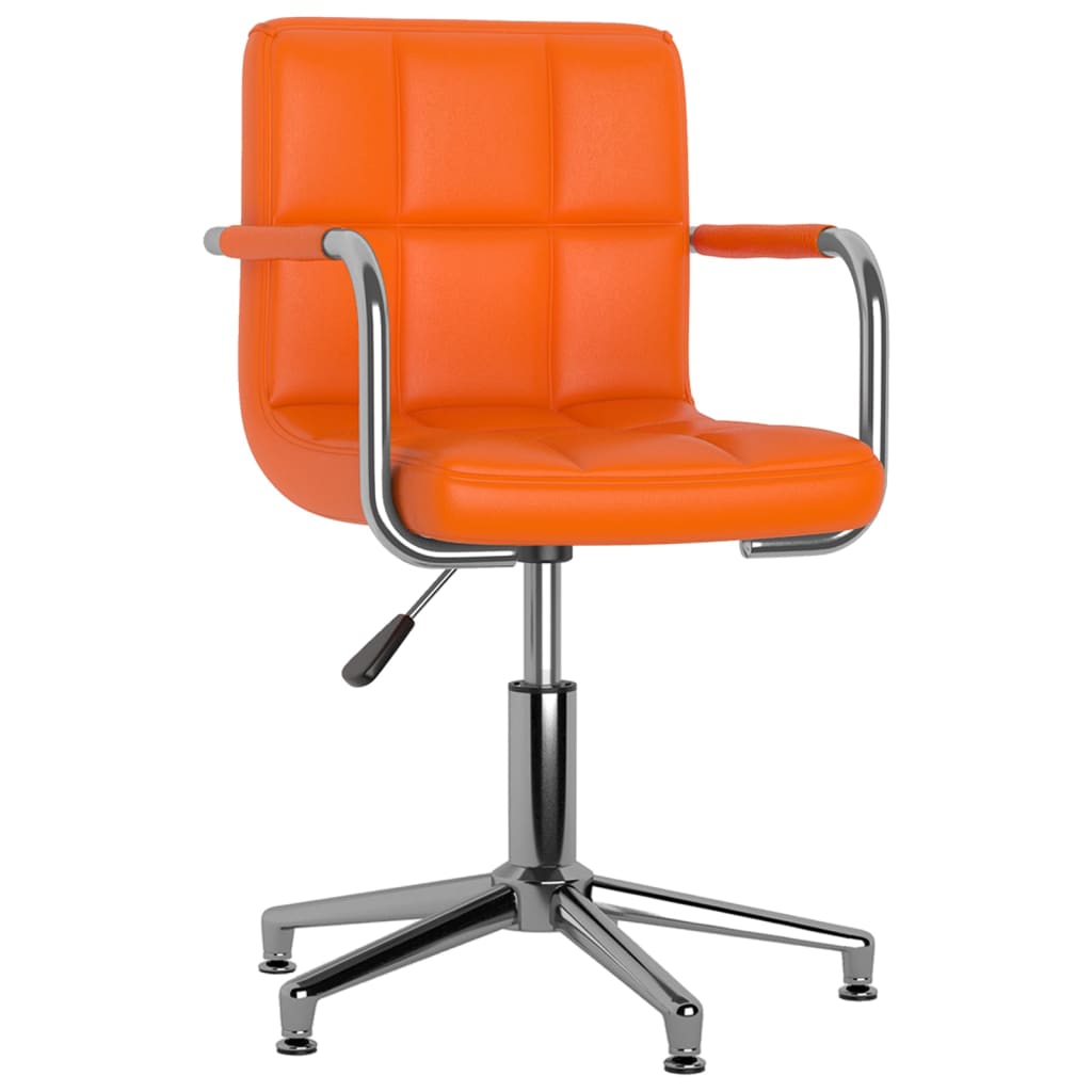 

vidaXL Eetkamerstoelen 2 st draaibaar kunstleer oranje