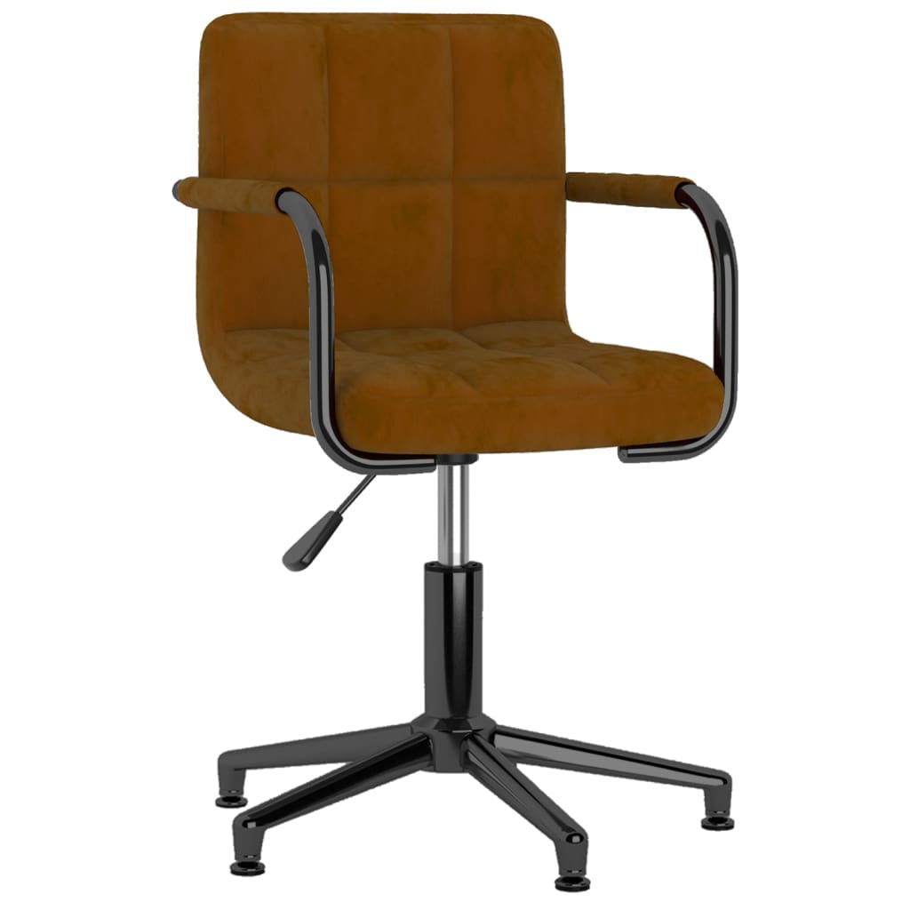 

vidaXL Eetkamerstoelen draaibaar 2 st fluweel bruin