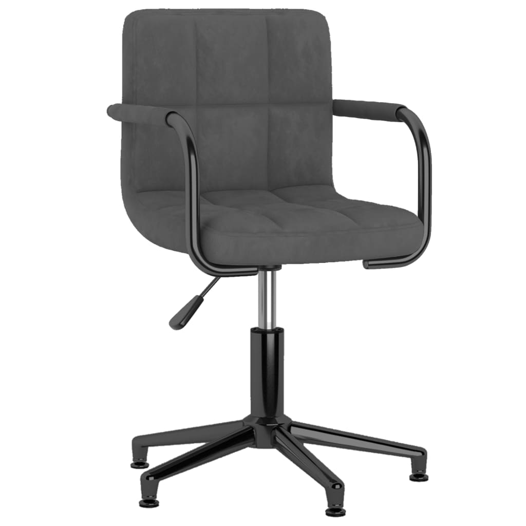 

vidaXL Eetkamerstoelen draaibaar 2 st fluweel donkergrijs