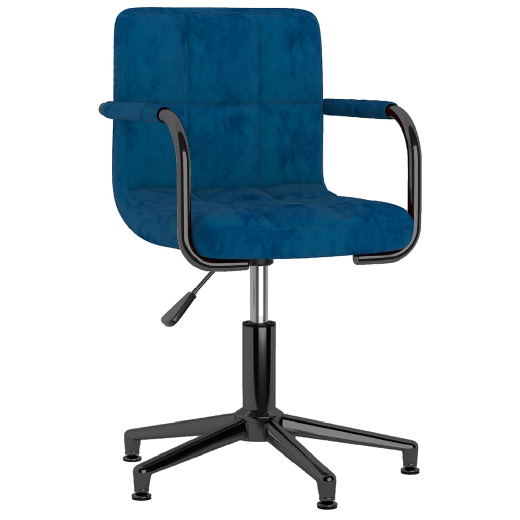 

vidaXL Eetkamerstoelen draaibaar 2 st fluweel blauw