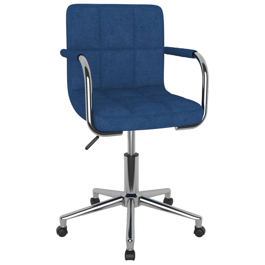 vidaXL Otočná kancelářská židle modrá textil