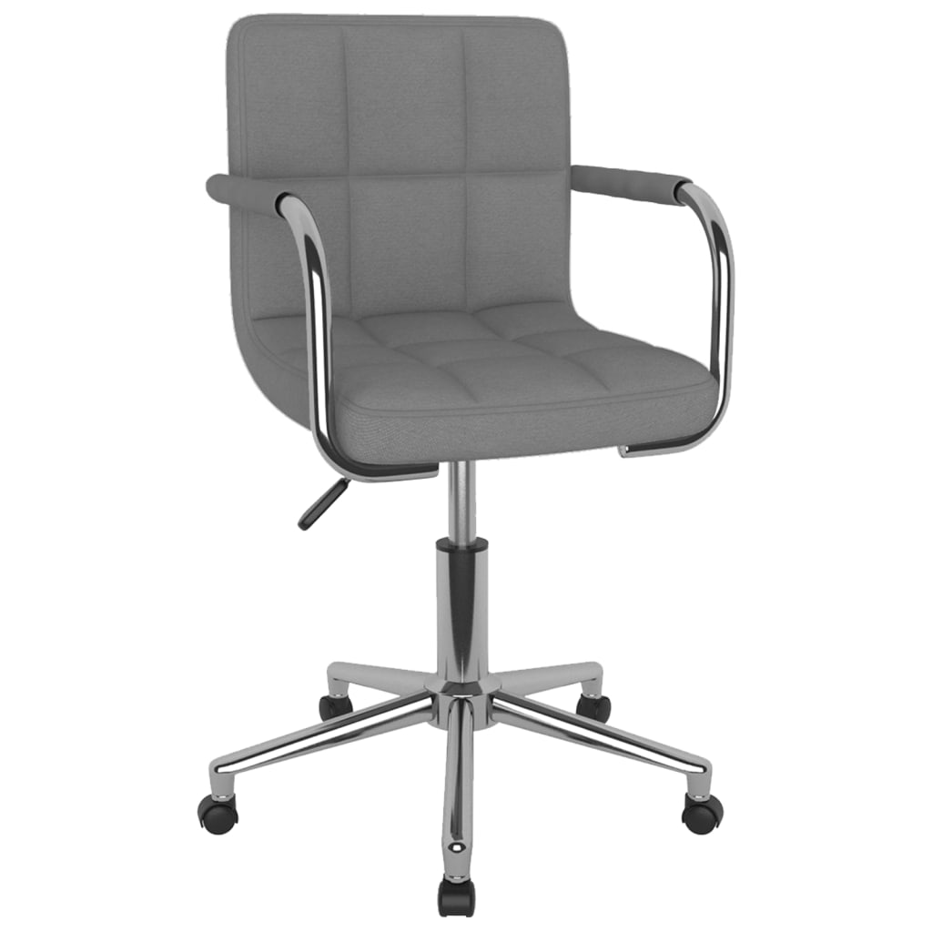 

vidaXL Eetkamerstoelen 2 st draaibaar stof lichtgrijs