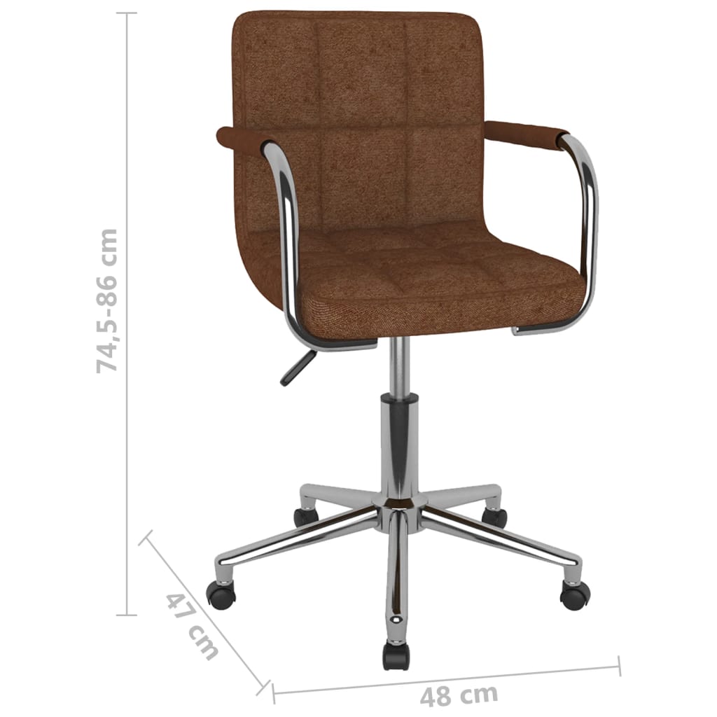 Pasukamos valgomojo kėdės, 2vnt., rudos spalvos, audinys | Stepinfit