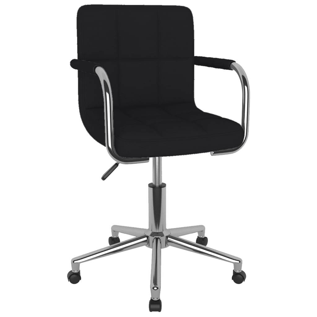 

vidaXL Eetkamerstoelen draaibaar 2 st stof zwart