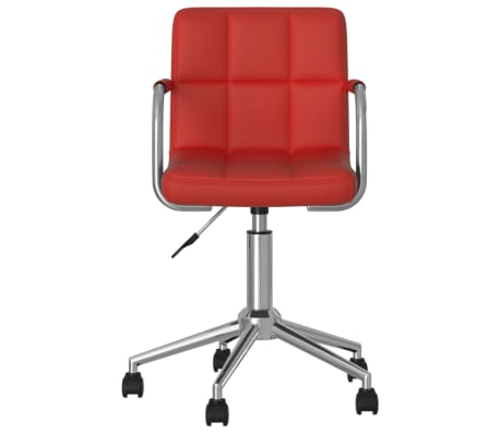 vidaXL Pasukama biuro kėdė, raudonojo vyno spalvos, dirbtinė oda