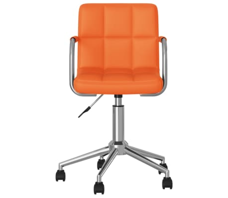 vidaXL Snurrbar kontorsstol orange konstläder