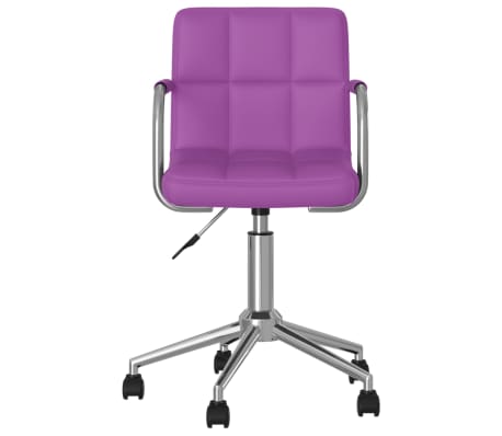 vidaXL Cadeira de escritório giratória couro artificial roxo