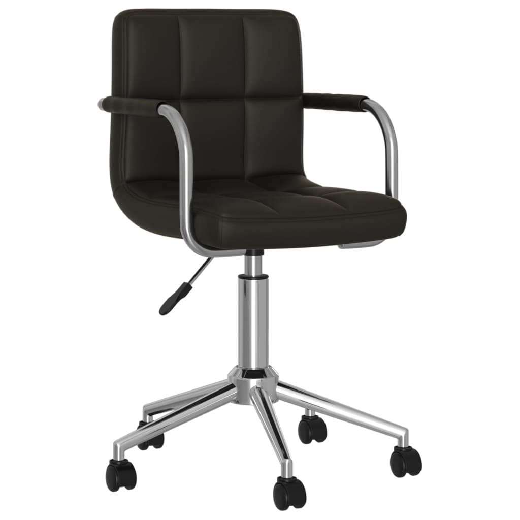 

vidaXL Eetkamerstoelen draaibaar 2 st kunstleer zwart