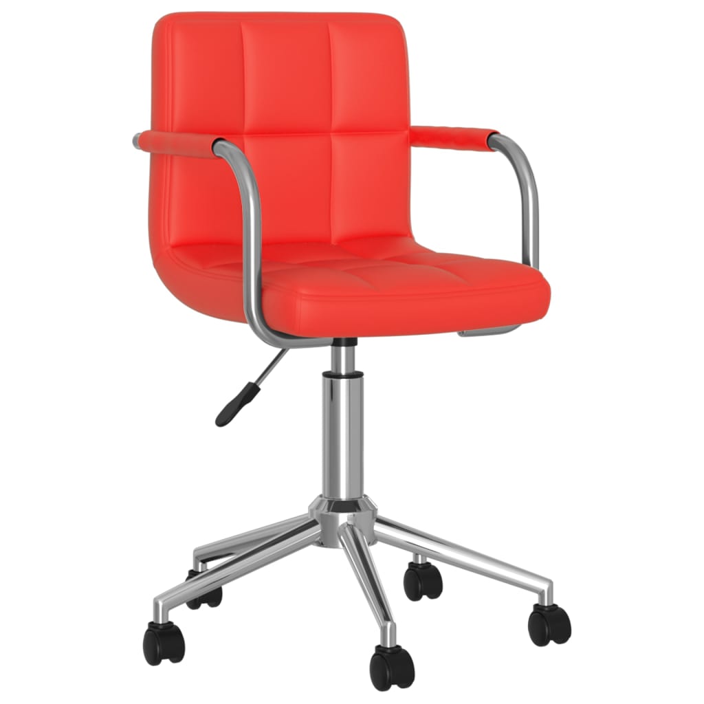 

vidaXL Eetkamerstoelen draaibaar 2 st kunstleer rood